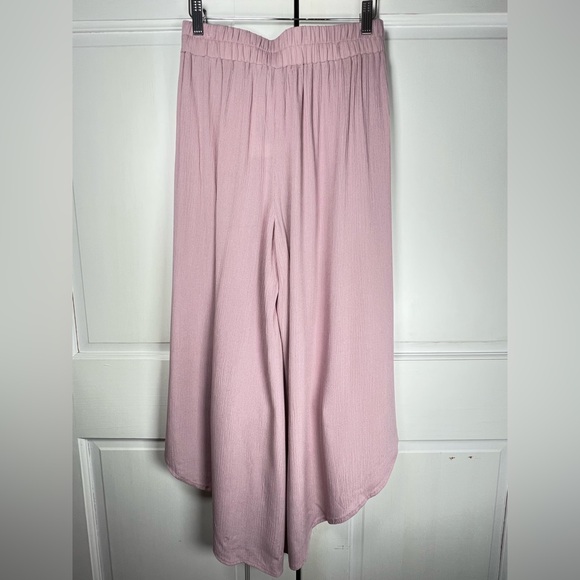 NWT Final Touch Dusty Mauve Palazzo Pants Gauzy Fabric Flowy Comfortable Sz S - Picture 3 of 8
